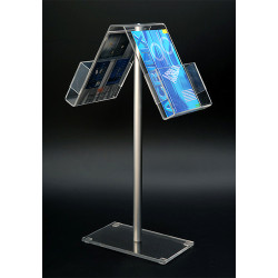 Εντυποθήκη επιδαπέδια   A4 από Πλεξιγκλάς 2 θέσεων